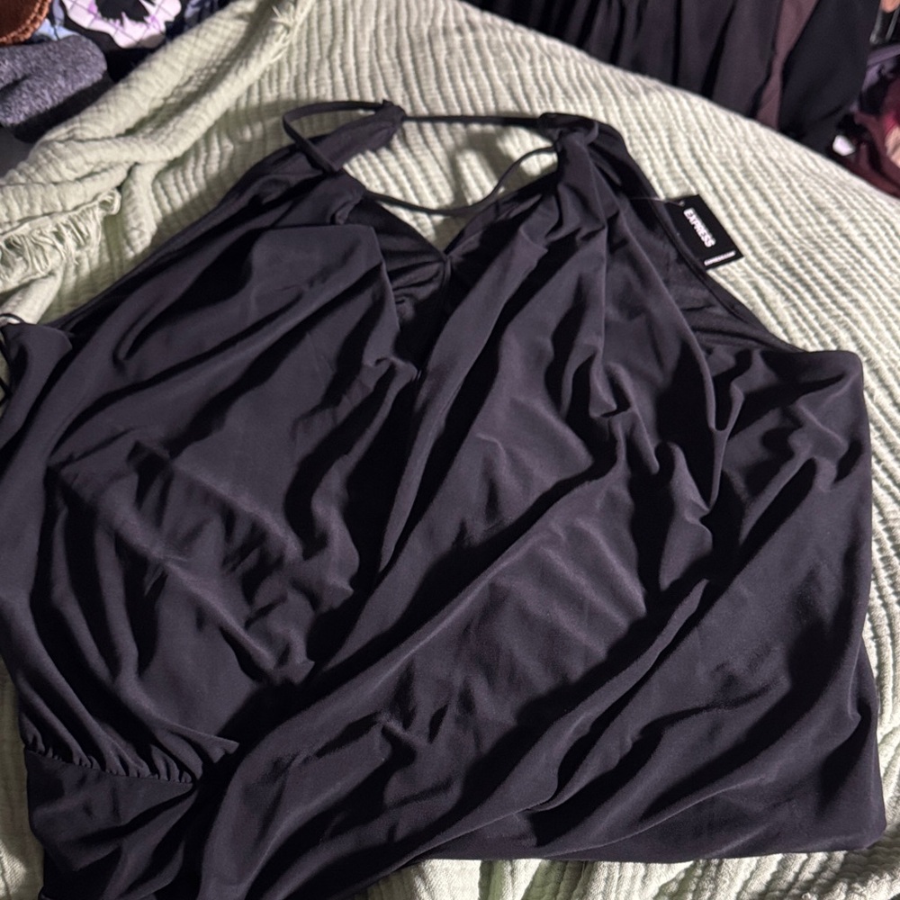 Express Sleek Black Blouse